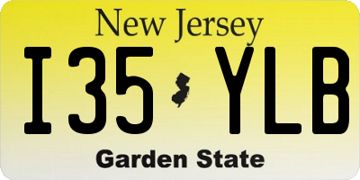 NJ license plate I35YLB