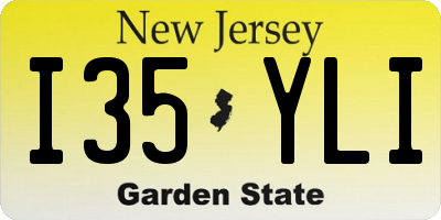 NJ license plate I35YLI