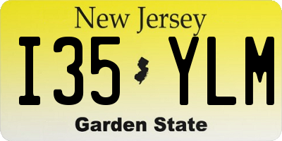 NJ license plate I35YLM