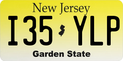NJ license plate I35YLP