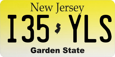 NJ license plate I35YLS