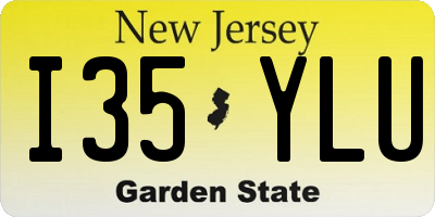 NJ license plate I35YLU