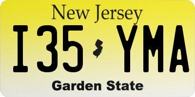 NJ license plate I35YMA
