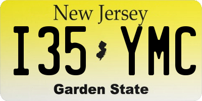 NJ license plate I35YMC