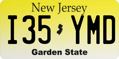 NJ license plate I35YMD