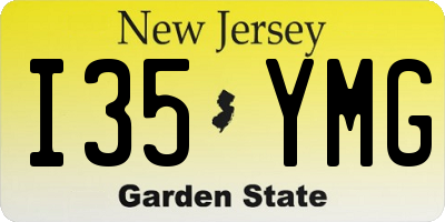 NJ license plate I35YMG