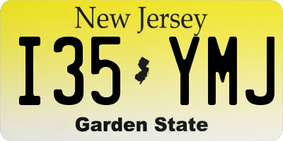 NJ license plate I35YMJ