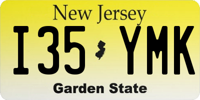 NJ license plate I35YMK