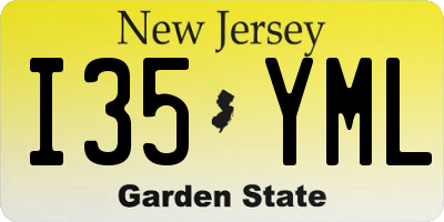 NJ license plate I35YML