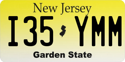 NJ license plate I35YMM