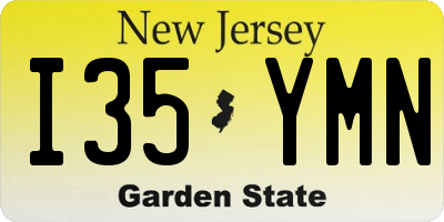 NJ license plate I35YMN
