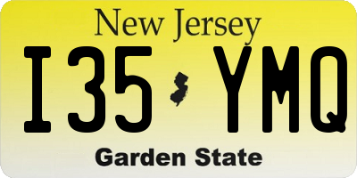 NJ license plate I35YMQ