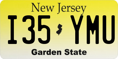 NJ license plate I35YMU