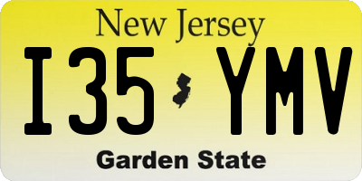 NJ license plate I35YMV