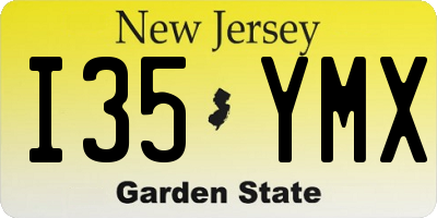 NJ license plate I35YMX