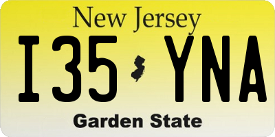 NJ license plate I35YNA
