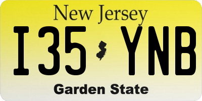 NJ license plate I35YNB