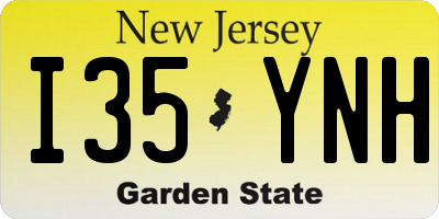 NJ license plate I35YNH