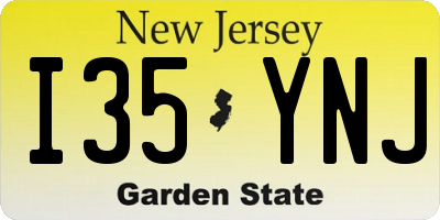 NJ license plate I35YNJ