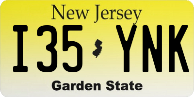NJ license plate I35YNK