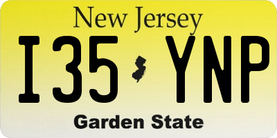 NJ license plate I35YNP