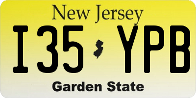 NJ license plate I35YPB