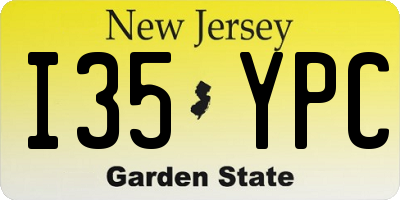 NJ license plate I35YPC