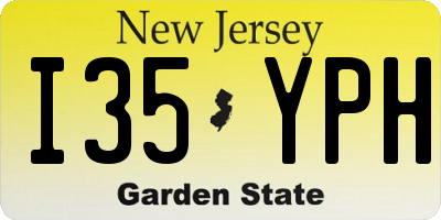 NJ license plate I35YPH