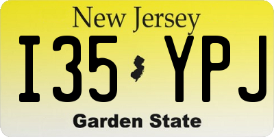 NJ license plate I35YPJ
