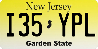 NJ license plate I35YPL