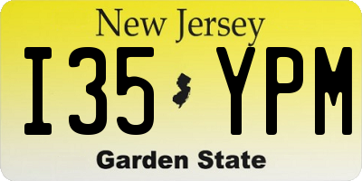 NJ license plate I35YPM