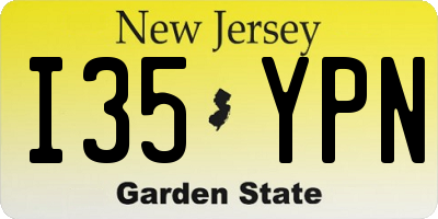 NJ license plate I35YPN