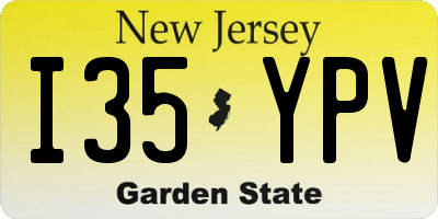 NJ license plate I35YPV
