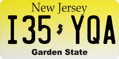 NJ license plate I35YQA
