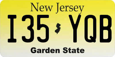 NJ license plate I35YQB