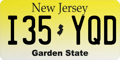 NJ license plate I35YQD