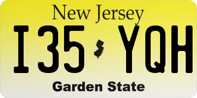 NJ license plate I35YQH