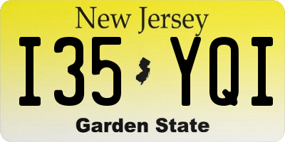 NJ license plate I35YQI