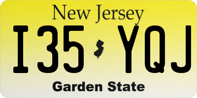 NJ license plate I35YQJ