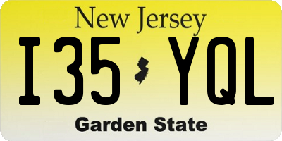 NJ license plate I35YQL