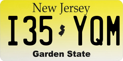 NJ license plate I35YQM