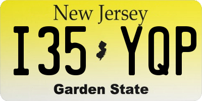NJ license plate I35YQP