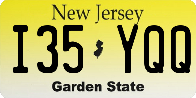 NJ license plate I35YQQ