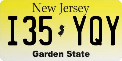 NJ license plate I35YQY