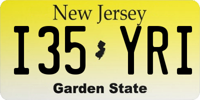 NJ license plate I35YRI