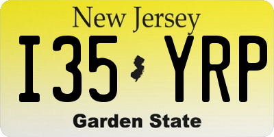 NJ license plate I35YRP
