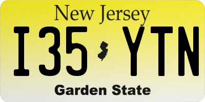 NJ license plate I35YTN