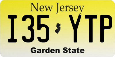 NJ license plate I35YTP