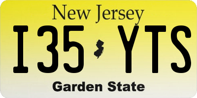 NJ license plate I35YTS