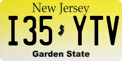 NJ license plate I35YTV